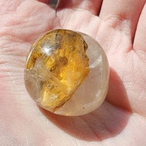 Golden Healer Quartz Crystal Tumble Hematoid